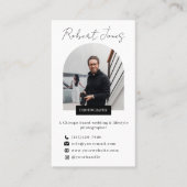 Carte De Visite Photographe de collage de photo moderne vertical 6 (Devant)