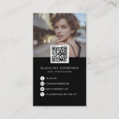 Carte De Visite Photographe de collection photo noir et blanc mode (Devant)