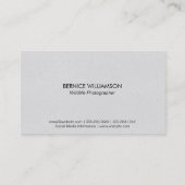 Carte De Visite Photographe de la faune | Forêt (Dos)