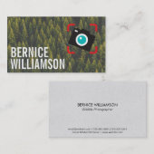 Carte De Visite Photographe de la faune | Forêt | Icône de la camé (Devant / Derrière)