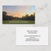 Carte De Visite Photographe de la nature Sunset Freelance (Devant / Derrière)