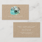 Carte De Visite Photographe de l'aquarelle KRAFT (Devant / Derrière)