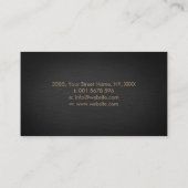 Carte De Visite Photographe de luxe de Shutter Camera Gold (Dos)