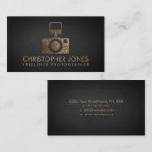 Carte De Visite Photographe de luxe de Shutter Camera Gold (Devant / Derrière)