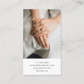 Carte De Visite Photographe de mariage élégant (Dos)