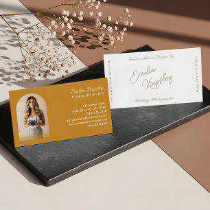 Carte De Visite Photographe de Mariage Élégant Minimaliste Arch Ph