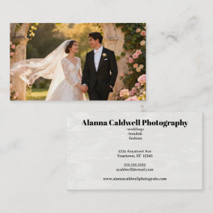 Carte De Visite Photographe de Mariage Extérieur Organisateur d'Év