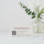 Carte De Visite Photographe de Mariage Moderne Code QR (Debout devant)