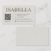 Carte De Visite Photographe de Mariage Moderne Code QR (Devant / Derrière)