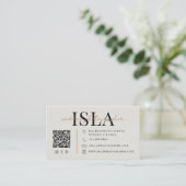 Carte De Visite Photographe de Mariage Moderne Code QR (Debout devant)
