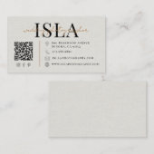 Carte De Visite Photographe de Mariage Moderne Code QR (Devant / Derrière)