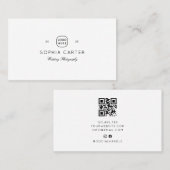 Carte De Visite Photographe de Mariage Professionnel Moderne Code (Devant / Derrière)