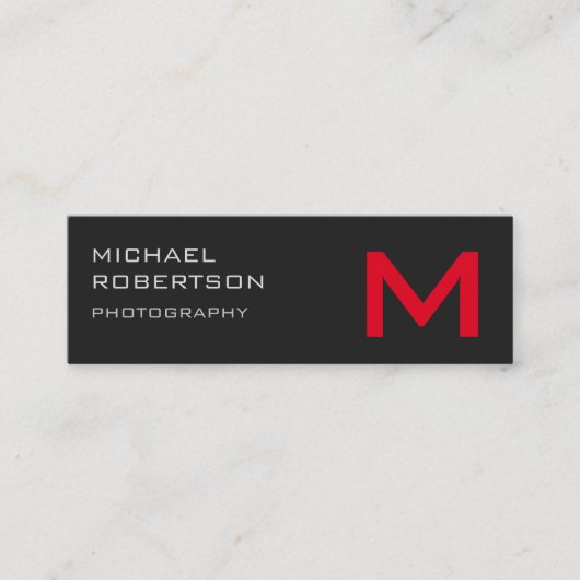 Carte de visite photographe de monographie gris mi (Devant)