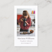Carte De Visite photographe de nourriture et mode de vie qr code p (Devant)