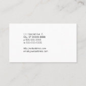 Carte De Visite Photographe de photo de film (Dos)