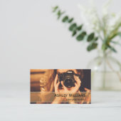 Carte De Visite Photographe de photo et de code QR (Debout devant)