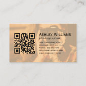 Carte De Visite Photographe de photo et de code QR (Dos)