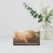 Carte De Visite Photographe de texte gras minimal (Debout devant)