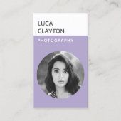 Carte De Visite Photographe de typographie moderne Bold élégant (Devant)