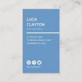Carte De Visite Photographe de typographie moderne Bold élégant (Dos)