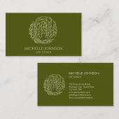 Carte De Visite Photographe de Willow Tree Logo Arbre de vie (Devant / Derrière)