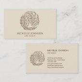 Carte De Visite Photographe de Willow Tree Logo Arbre de vie (Devant / Derrière)