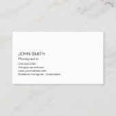 Carte De Visite Photographe d'événement professionnel Studio (Dos)