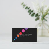 Carte De Visite Photographe Diagonal Rainbow Dots (Debout devant)
