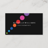 Carte De Visite Photographe Diagonal Rainbow Dots (Devant)