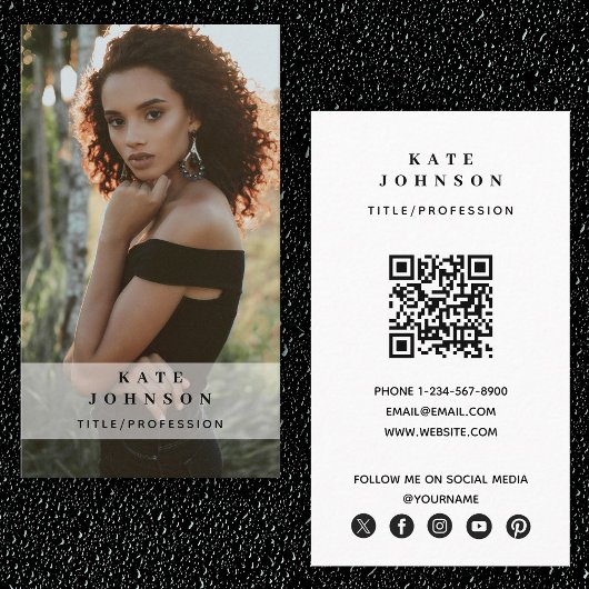 Carte De Visite Photographe du logo d'entreprise moderne