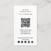 Carte De Visite Photographe du logo d'entreprise moderne (Dos)