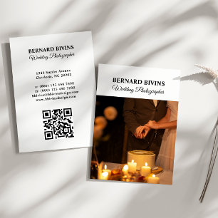 Carte De Visite Photographe Élégant Code QR Simple pour les Réseau