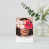 Carte De Visite Photographe élégant du logo de l'entreprise (Debout devant)