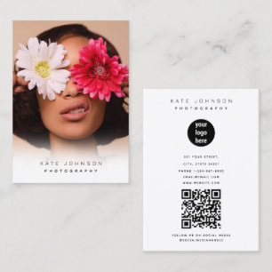 Carte De Visite Photographe élégant du logo de l'entreprise