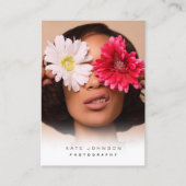 Carte De Visite Photographe élégant du logo de l'entreprise (Devant)