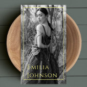 Carte De Visite Photographe élégant et tendance noir et blanc