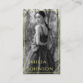 Carte De Visite Photographe élégant et tendance noir et blanc (Devant)