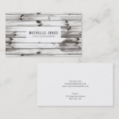 Carte de visite photographe en bois moderne (Devant / Derrière)