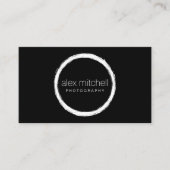 Carte De Visite Photographe en cercle blanc minimal (Devant)