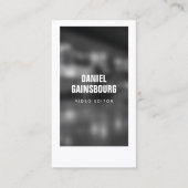 Carte De Visite Photographe encadré avec talent, Vidéo noir/blanc (Devant)