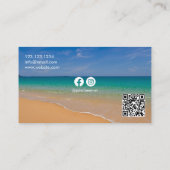 Carte De Visite Photographe étonnant de Blue Beach Waves (Dos)