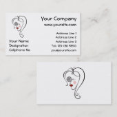 Carte De Visite Photographe féminine (Devant / Derrière)