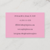 Carte De Visite photographe fille mignonne dessinée avec peintures (Dos)