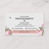 Carte De Visite Photographe Floral Élégant Mariage (Dos)