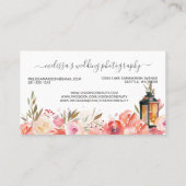 Carte De Visite Photographe floral professionnel élégant de (Dos)