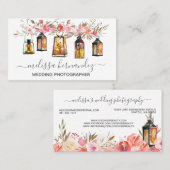 Carte De Visite Photographe floral professionnel élégant de (Devant / Derrière)