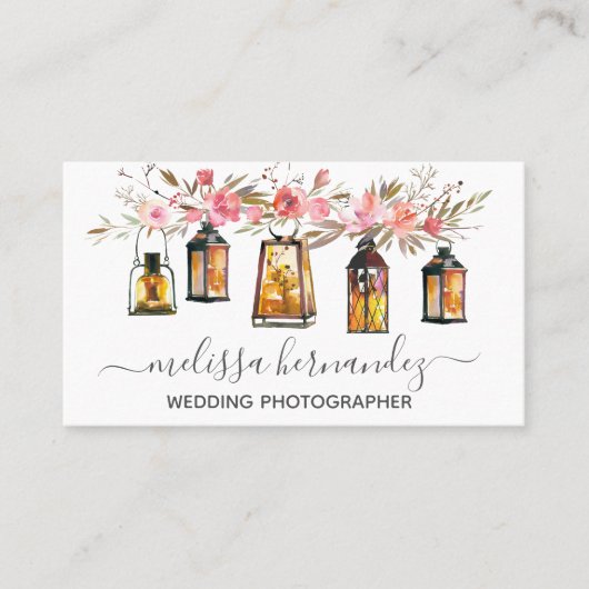 Carte De Visite Photographe floral professionnel élégant de (Devant)