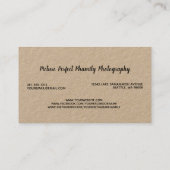 Carte De Visite Photographe floral rose professionnel Papier (Dos)