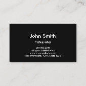 Carte De Visite Photographe Frozen Camera Lens Photographie (Dos)