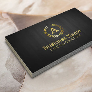 Carte De Visite Photographe Gold Monogramme Photographie